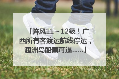 阵风11～12级！广西所有客渡运航线停运，涠洲岛船票可退……