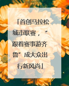 首创马拉松城市联赛，“跟着赛事游齐鲁”成大众出行新风尚