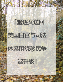 驱逐又送回 美国白宫与司法体系围绕移民争端升级