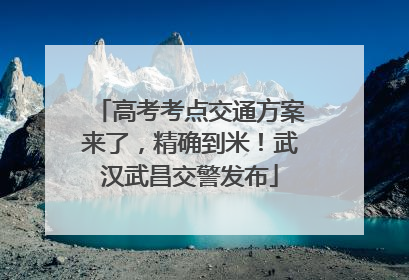 高考考点交通方案来了，精确到米！武汉武昌交警发布