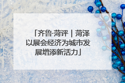 齐鲁·菏评｜菏泽以展会经济为城市发展增添新活力