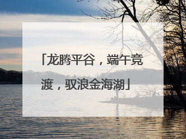 龙腾平谷，端午竞渡，驭浪金海湖
