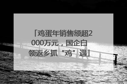 鸡蛋年销售额超2000万元，国企白领返乡抓“鸡”遇