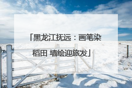 黑龙江抚远：画笔染稻田 墙绘迎旅发
