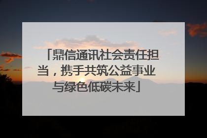 鼎信通讯社会责任担当，携手共筑公益事业与绿色低碳未来