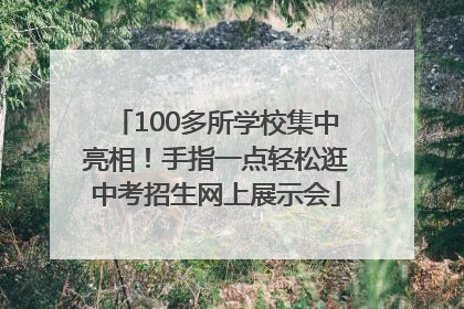 100多所学校集中亮相！手指一点轻松逛中考招生网上展示会