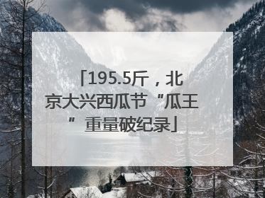 195.5斤，北京大兴西瓜节“瓜王”重量破纪录