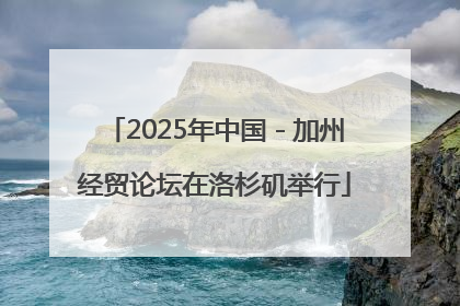 2025年中国－加州经贸论坛在洛杉矶举行