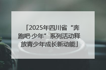 2025年四川省“奔跑吧·少年”系列活动释放青少年成长新动能