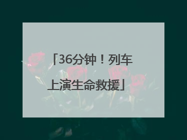 36分钟！列车上演生命救援