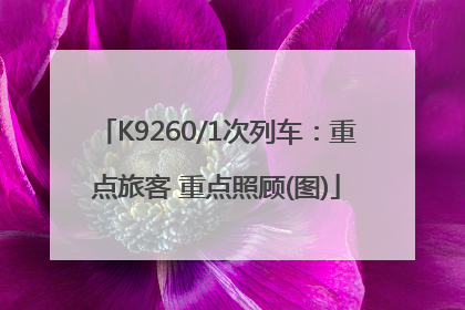 K9260/1次列车：重点旅客 重点照顾(图)