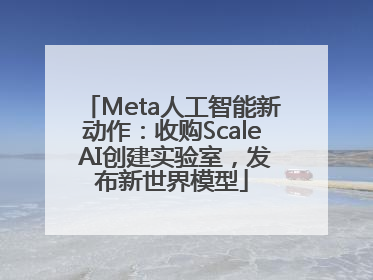 Meta人工智能新动作：收购Scale AI创建实验室，发布新世界模型